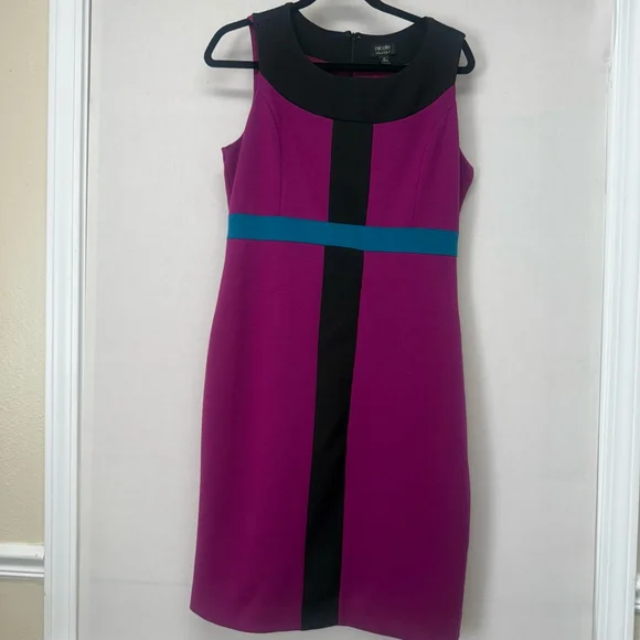 Nicole By Nicole Miller Dresses | Women's Nicole Miller Dress 10 Purple Black Sleeveless | Color: Black/Purple | Size: 10 | Ginatheartist1's Closet